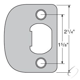 83796-022 Radius Corner Full Lip Strike Satin Nickel Finish