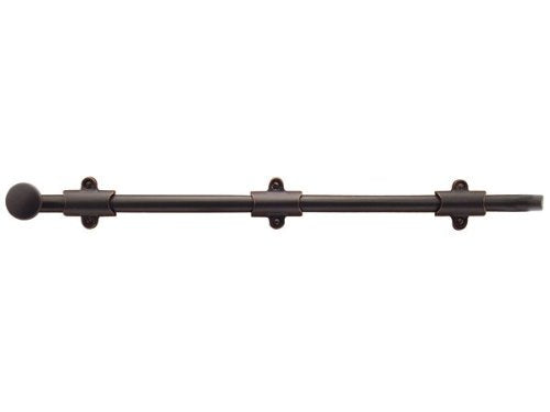 8513US15 18" Surface Bolt with 3 Strikes Satin Nickel Finish