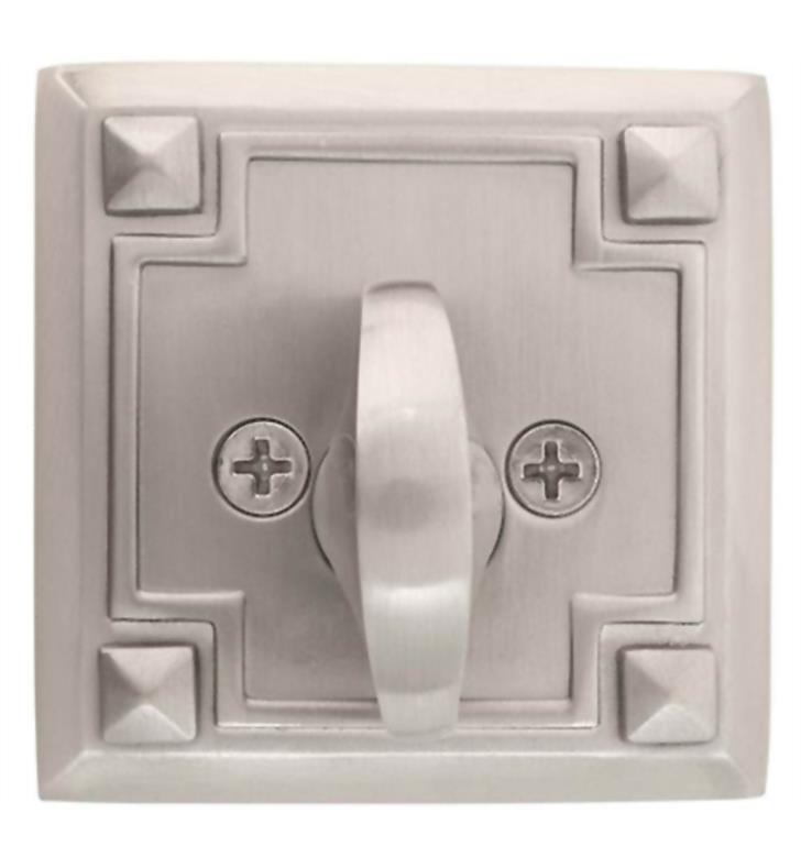 8554US19 Arts and Crafts Single Sided Deadbolt Flat Black Finish