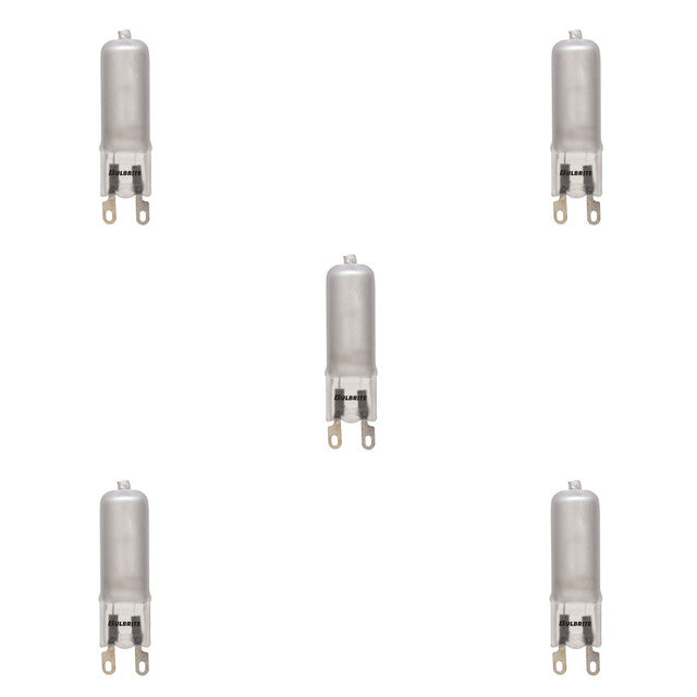 654160 - T4 Frosted Halogen Bi-Pin Light Bulb - 60 Watt - 5 Pack