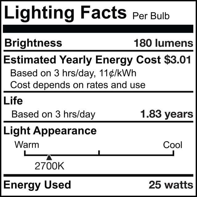 707125 - T6 Tubular Clear Appliance / Amusement Light Bulb - 25 Watt - 120 Volt - 25 Pack
