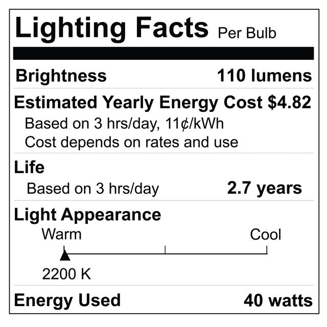 134020 - Nostalgic Loop Medium Base A19 Light Bulb - 40 Watt - 4 Pack