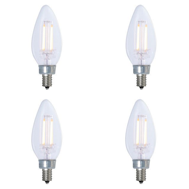 776855 - Filaments Dimmable B11 LED Light Bulb - 2.5 Watt - 2700K - 4 Pack