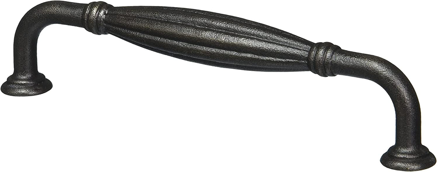 86221MB Fluted Fixed Cabinet Pull 6" Center To Center Medium Bronze Finish