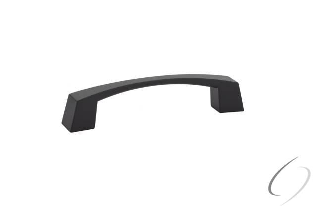 86407US19 Sweep 4" Cabinet Pull Flat Black Finish
