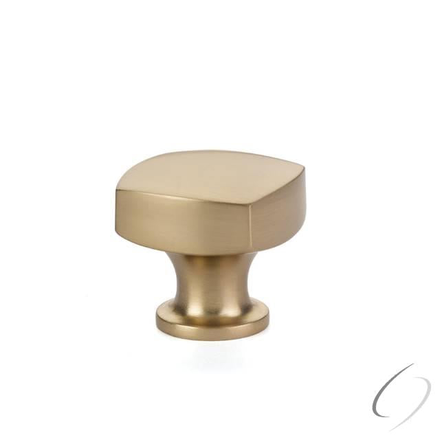 1-1/4" Freestone Cabinet Knob Satin Brass Finish