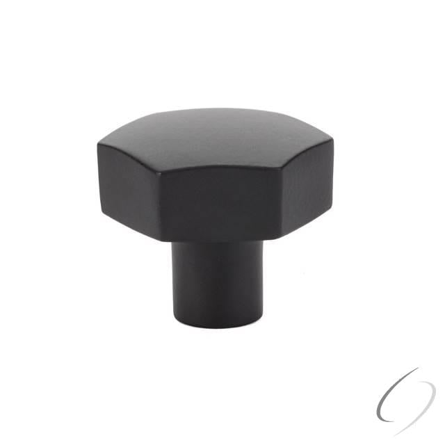 86458US19 1-1/2" Mod Hex Cabinet Knob Flat Black Finish