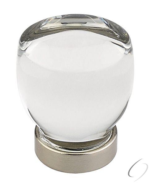 86562US15 Juneau 1-1/8" Crystal Cabinet Knob Satin Nickel Finish
