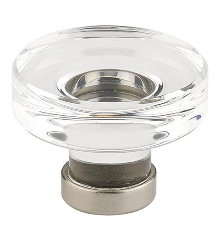 86569US4 Grayson 1-1/4" Crystal Cabinet Knob Satin Brass Finish