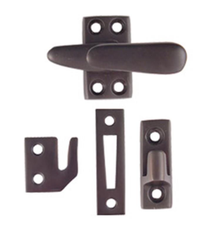 8703US15 Casement Latch Standard with 3 Strikes Satin Nickel Finish