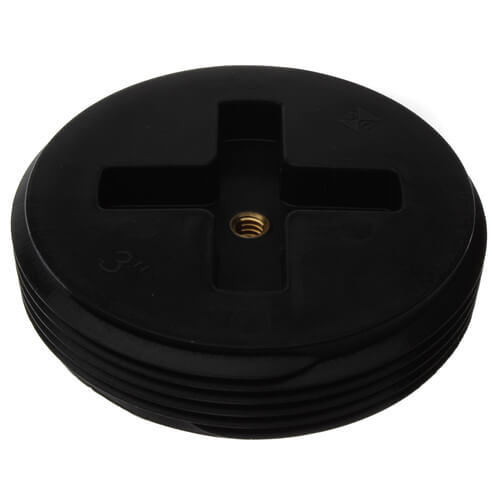 Sioux Chief 879-30 - 3" Slotted ABS Flush Plug w/ Threaded Brass Insert