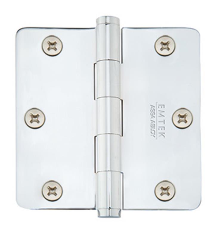 Emtek 91023US10B Pair of 3-1/2" x 3-1/2" 1/4" Radius Steel Residential Duty Hinges Oil Rubbed Bronze
