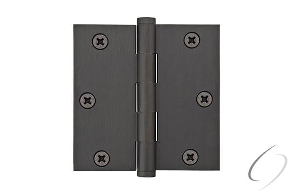 Emtek 92013US10B Pair of 3-1/2" x 3-1/2" Square Steel Heavy Duty Hinges Oil Rubbed Bronze Finish