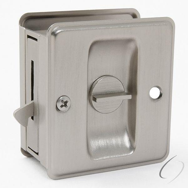 Solid Brass Privacy Sliding Door Pull Satin Nickel Finish