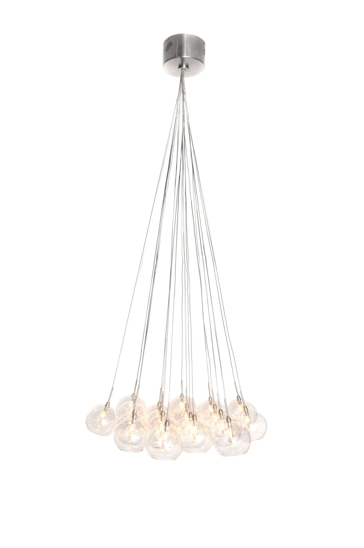 E20113-24 - 19 Light Starburst 20" Chandelier - Satin Nickel