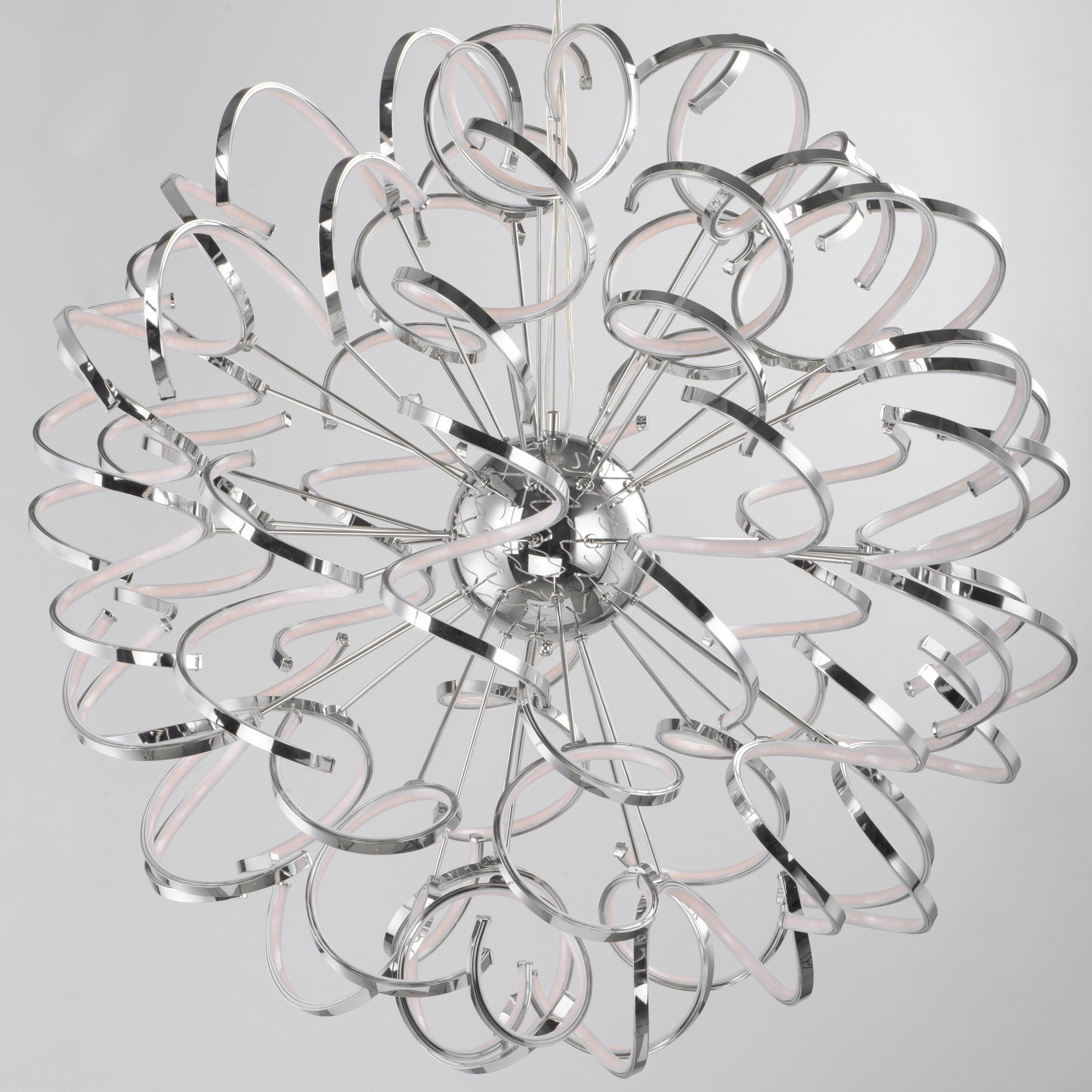 E21413-PC - 1 Light Chaos 40" Chandelier - Polished Chrome