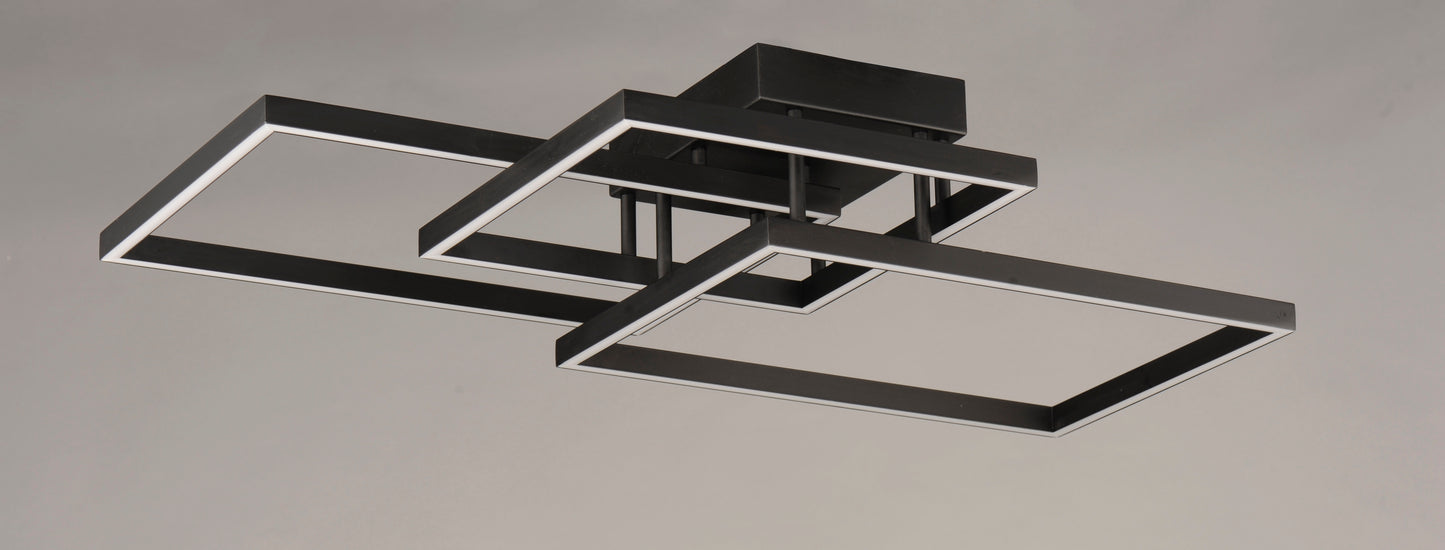 E21513-BK - Traverse LED 24" Flush Mount Ceiling Light - Black