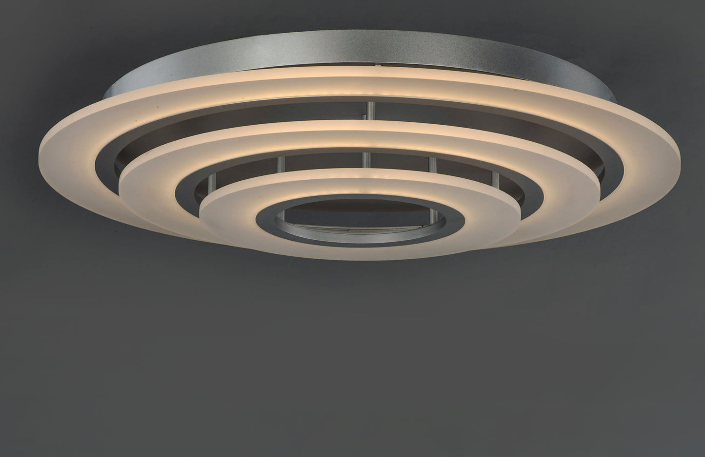 E22667-11MS - Saturn II LED 32" Flush Mount Ceiling Light - Matte Silver