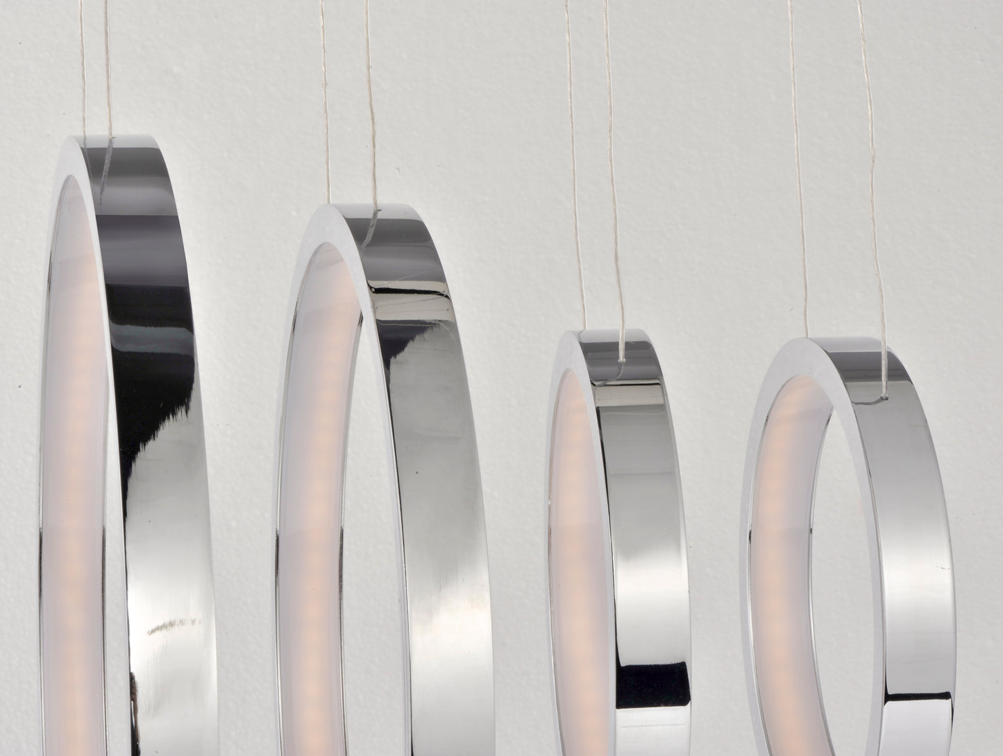 E22716-PC - 11 Light Hoops LED 20" Chandelier - Polished Chrome