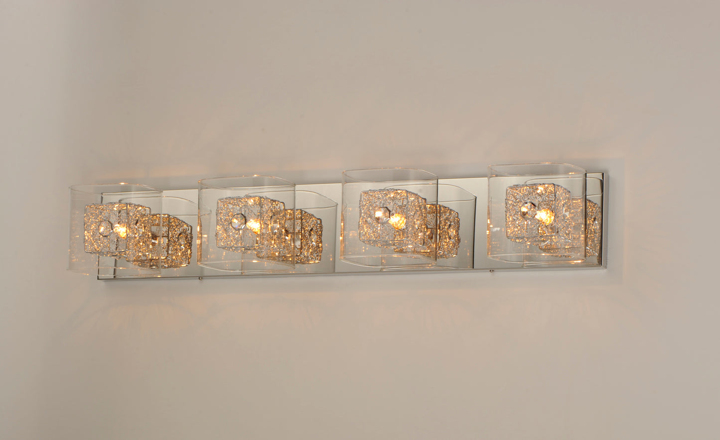 E22834-18PCPC - Gem 4-Light Bath Vanity with PC Shade - Polished Chrome