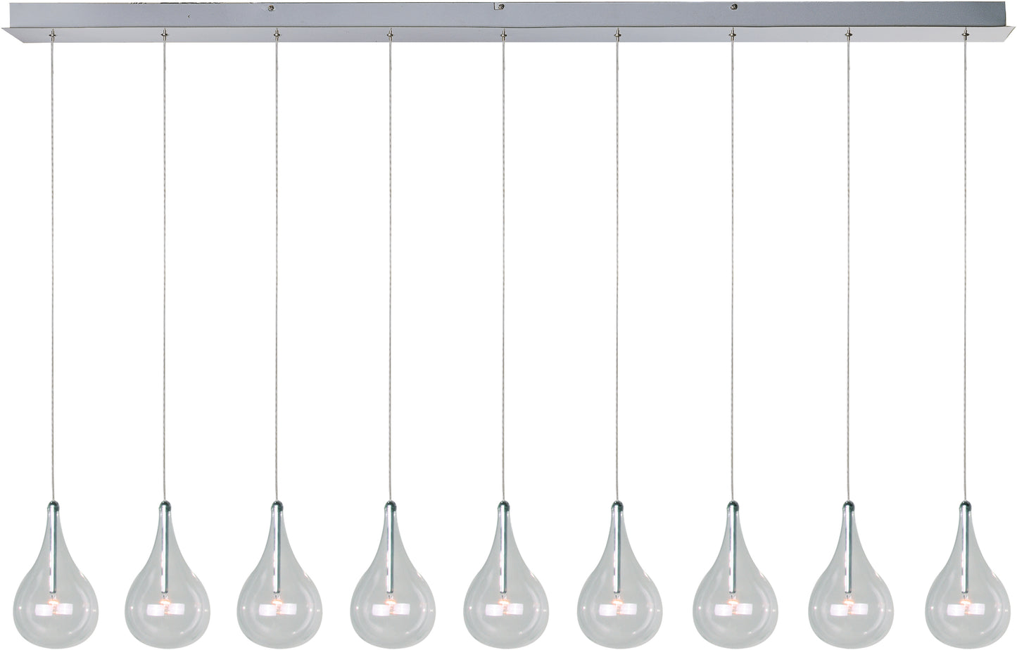 E23119-18 - 9 Light Larmes 5" Chandelier - Polished Chrome