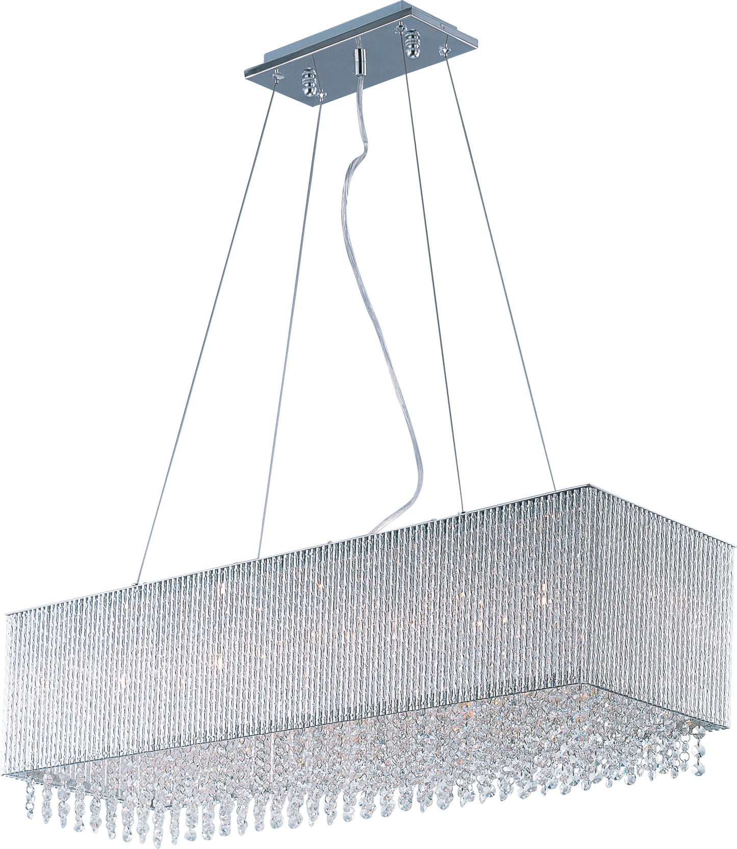 E23146-10PC - 9 Light Spiral 11" Chandelier - Polished Chrome