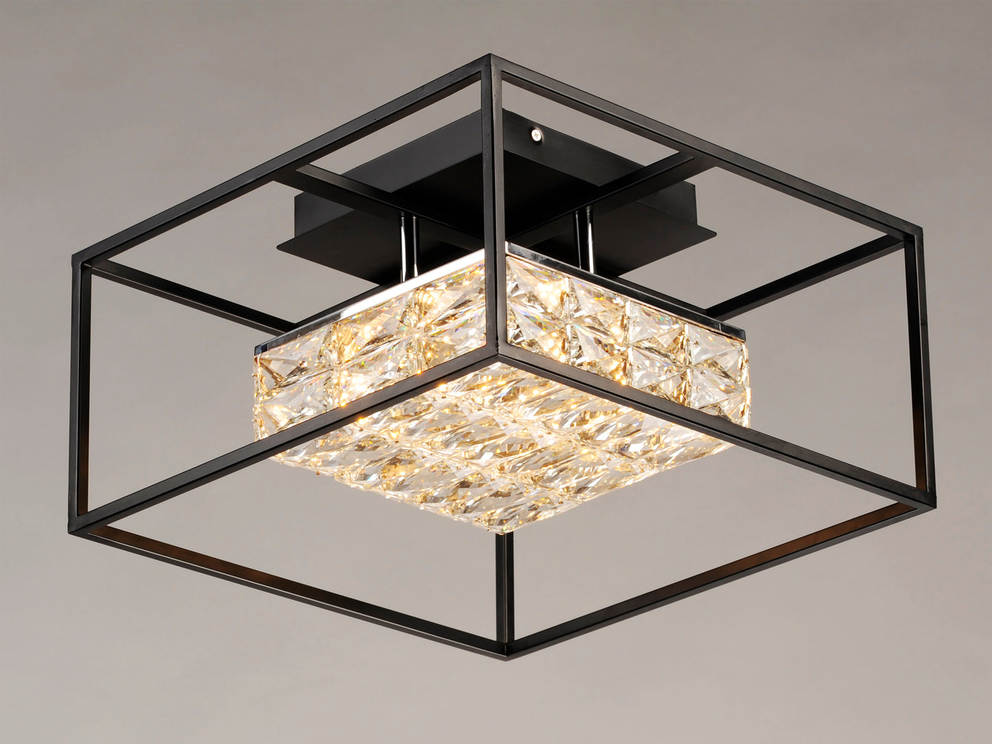 E23300-20BK - Zephyr 16" Flush Mount Ceiling Light - Black