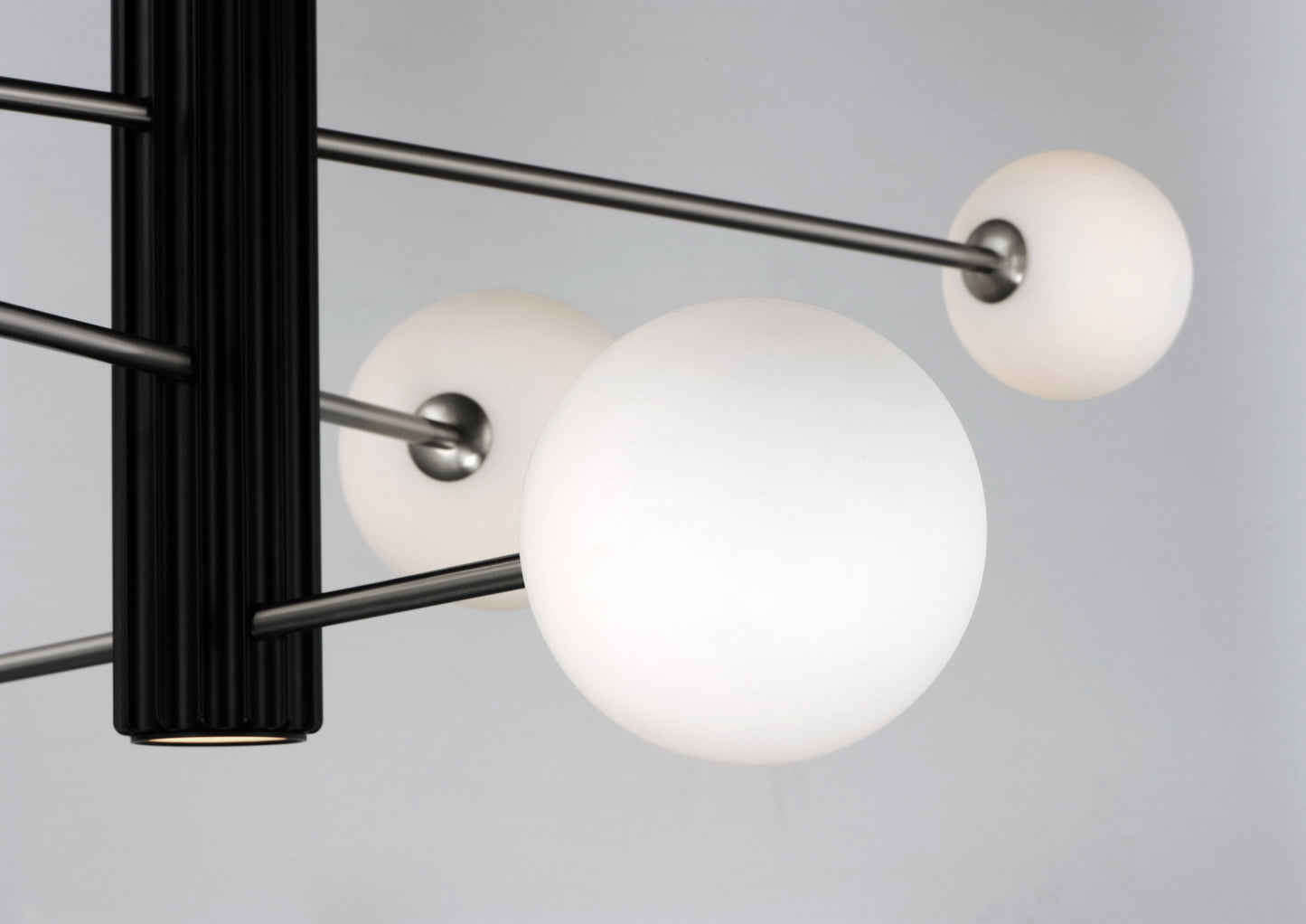 E24066-92BKSN - 11 Light Cog 45" Chandelier - Black / Satin Nickel