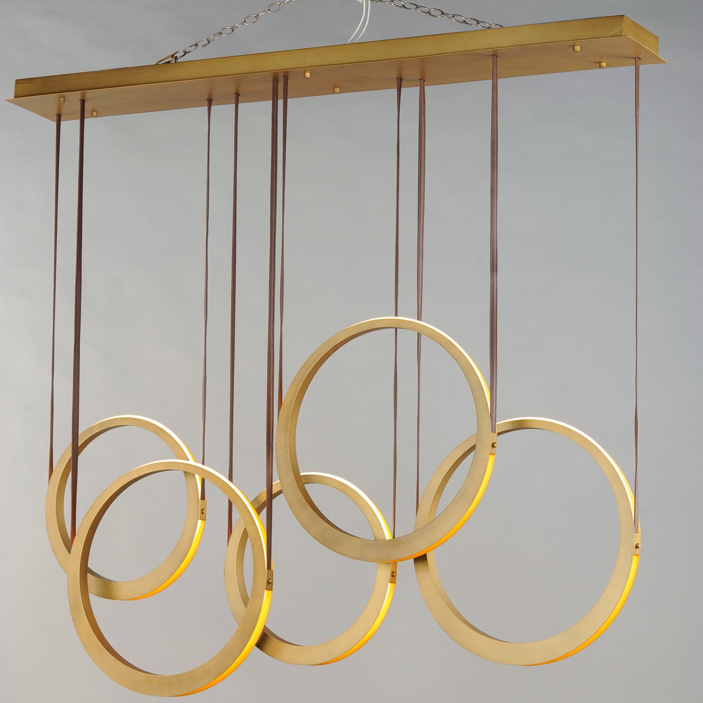 E24085-NAB - 5 Light Tether 7.75" Chandelier - Natural Aged Brass