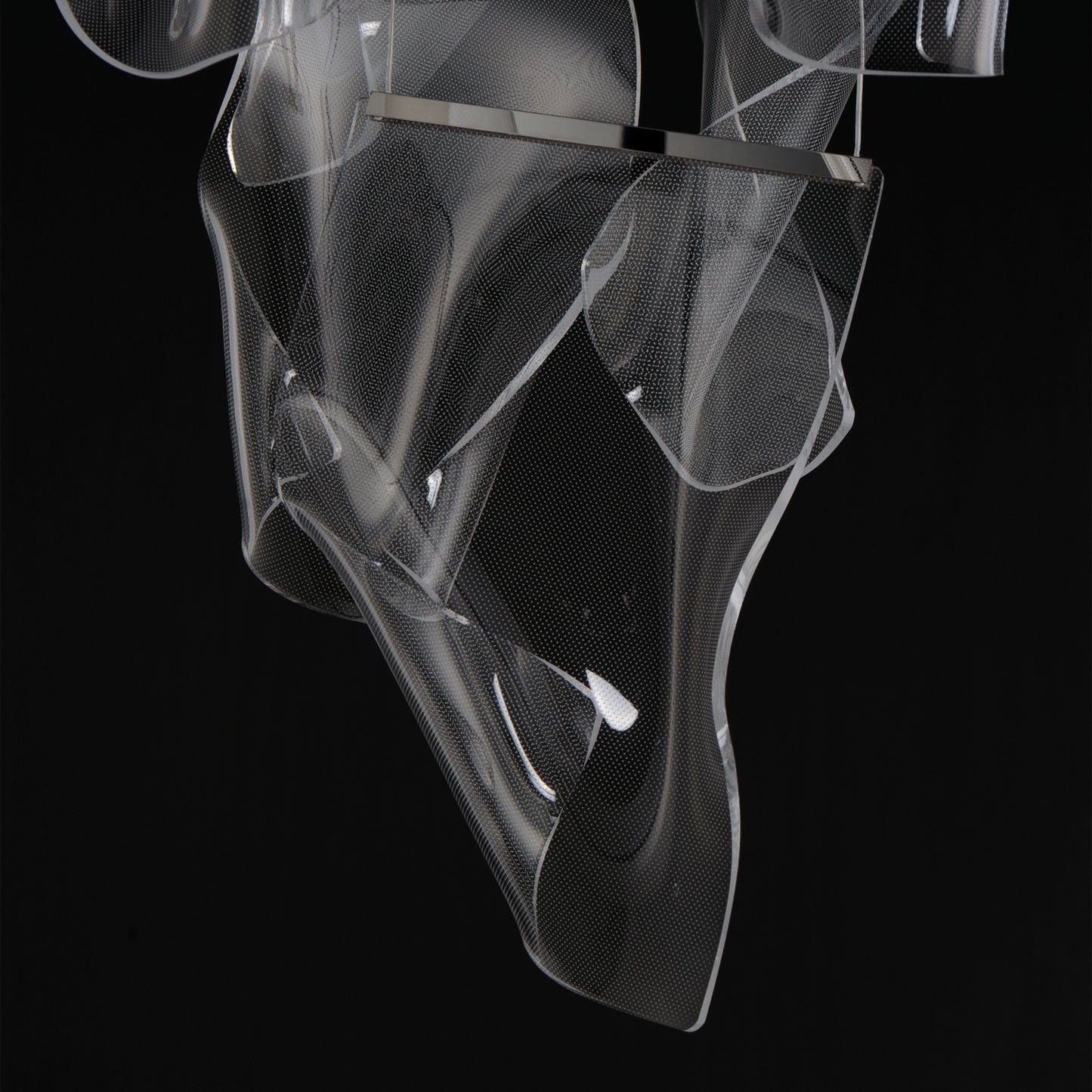 E24880-133BGM - 24 Light Rinkle 36" Chandelier - Brushed Gunmetal