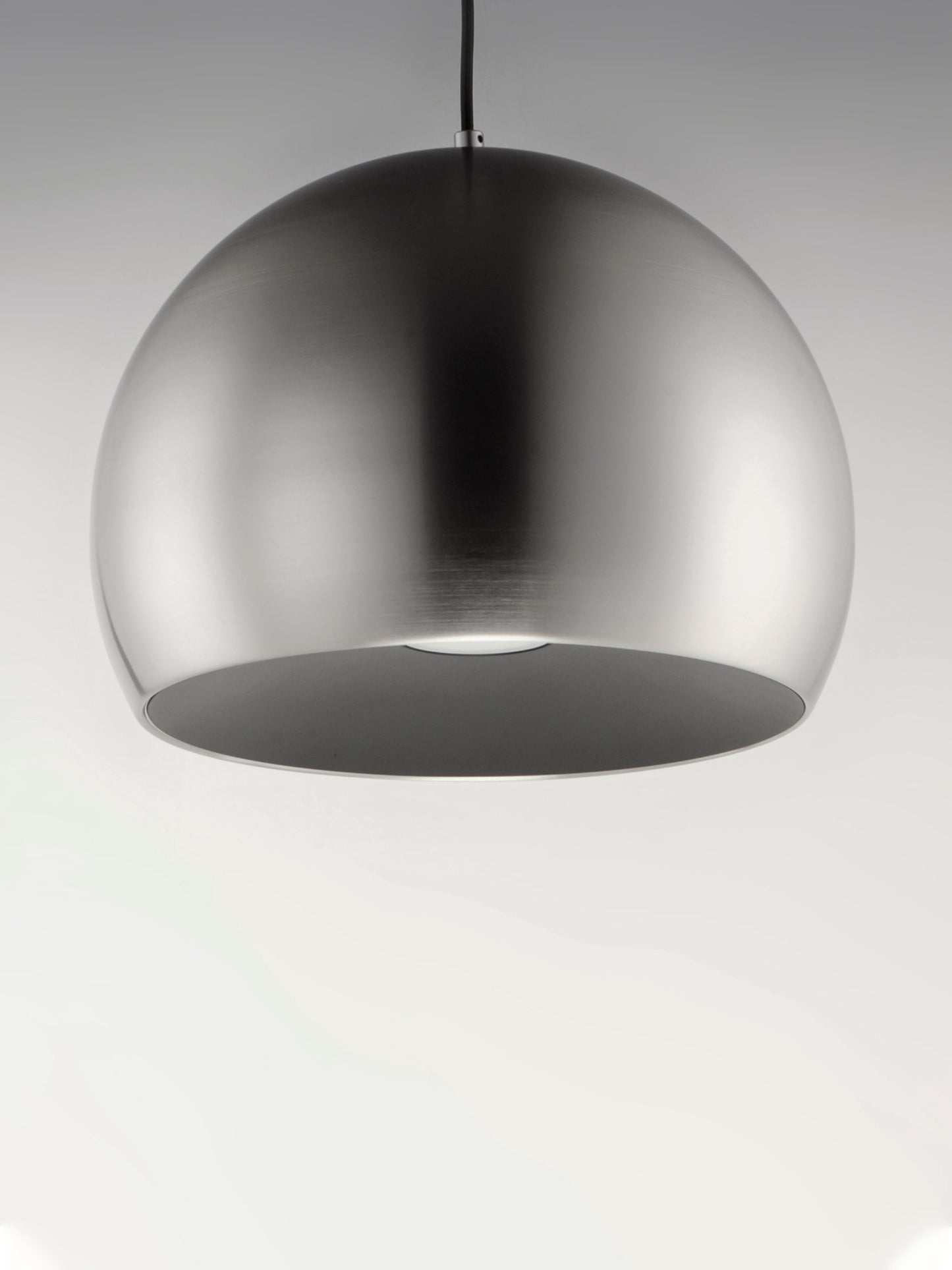 E24924-SNBK - Palla 16" Pendant - Satin Nickel / Black