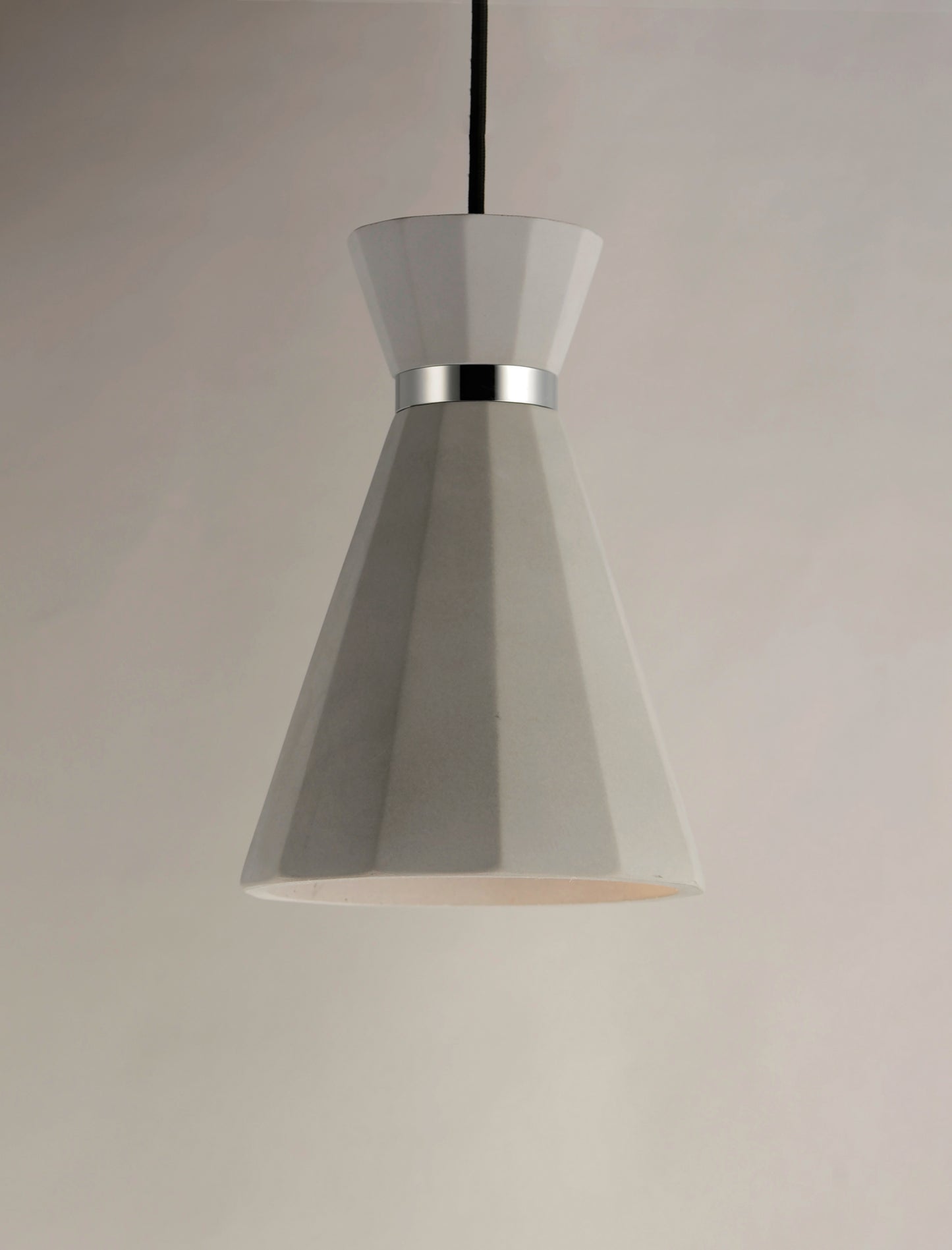 E25036-GYPC - Sash 11" Pendant - Gray / Polished Chrome