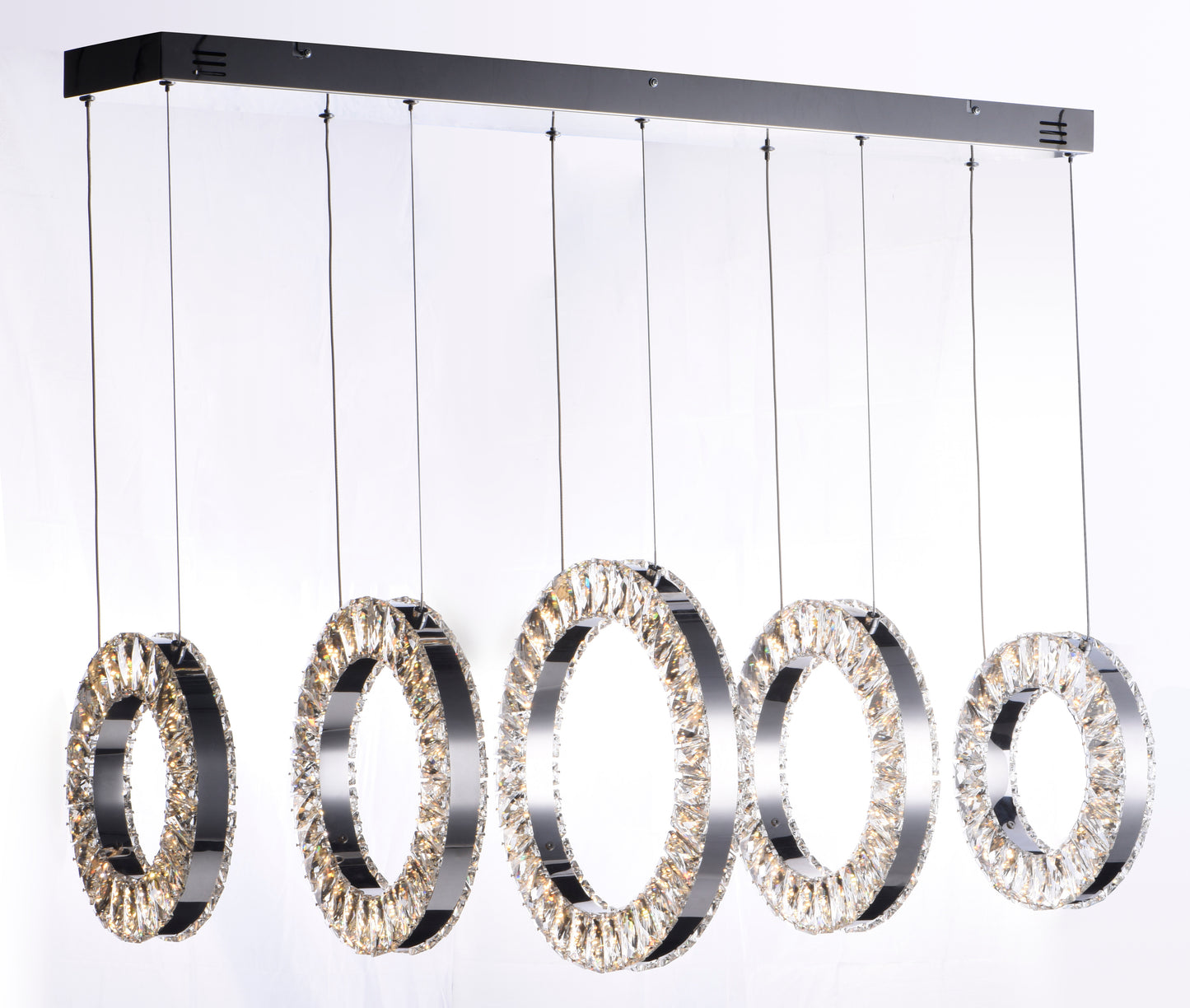 E30565-20PC - 5 Light Charm 14" Chandelier - Polished Chrome