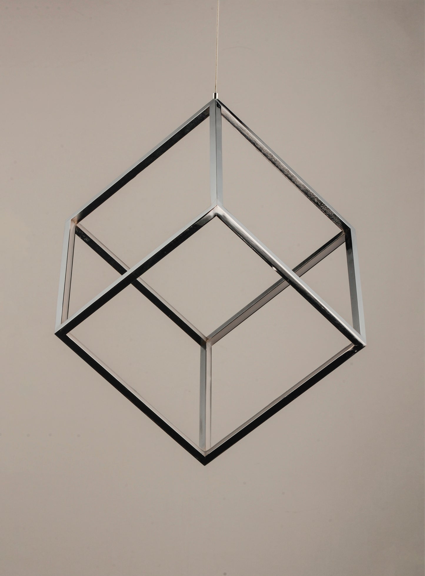 E30582-PC - 4 Square 21" Chandelier - Polished Chrome