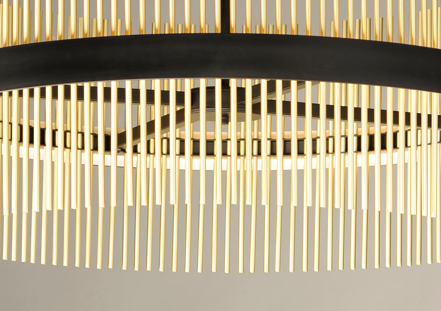 E34205-BKSBR - Chimes WiZ 24" Pendant - Black / Satin Brass