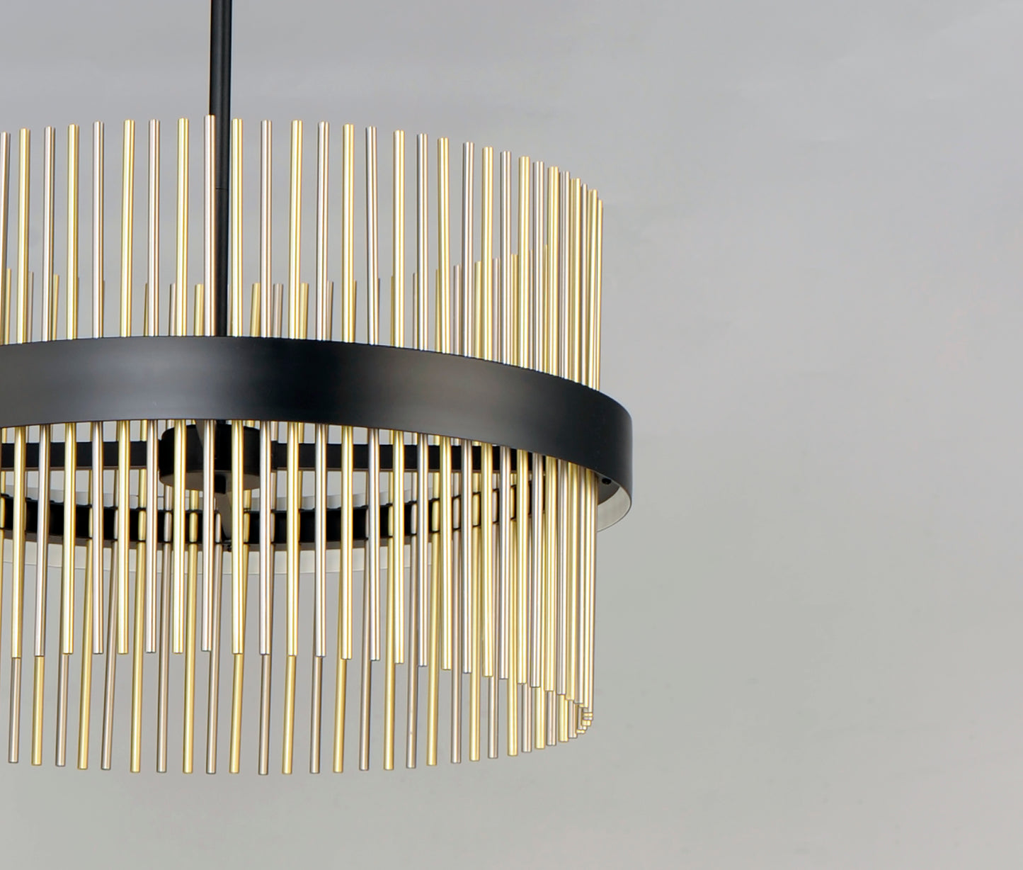 E34205-BKSNSBR - Chimes WiZ 24" Pendant - Black / Satin Nickel / Satin Brass