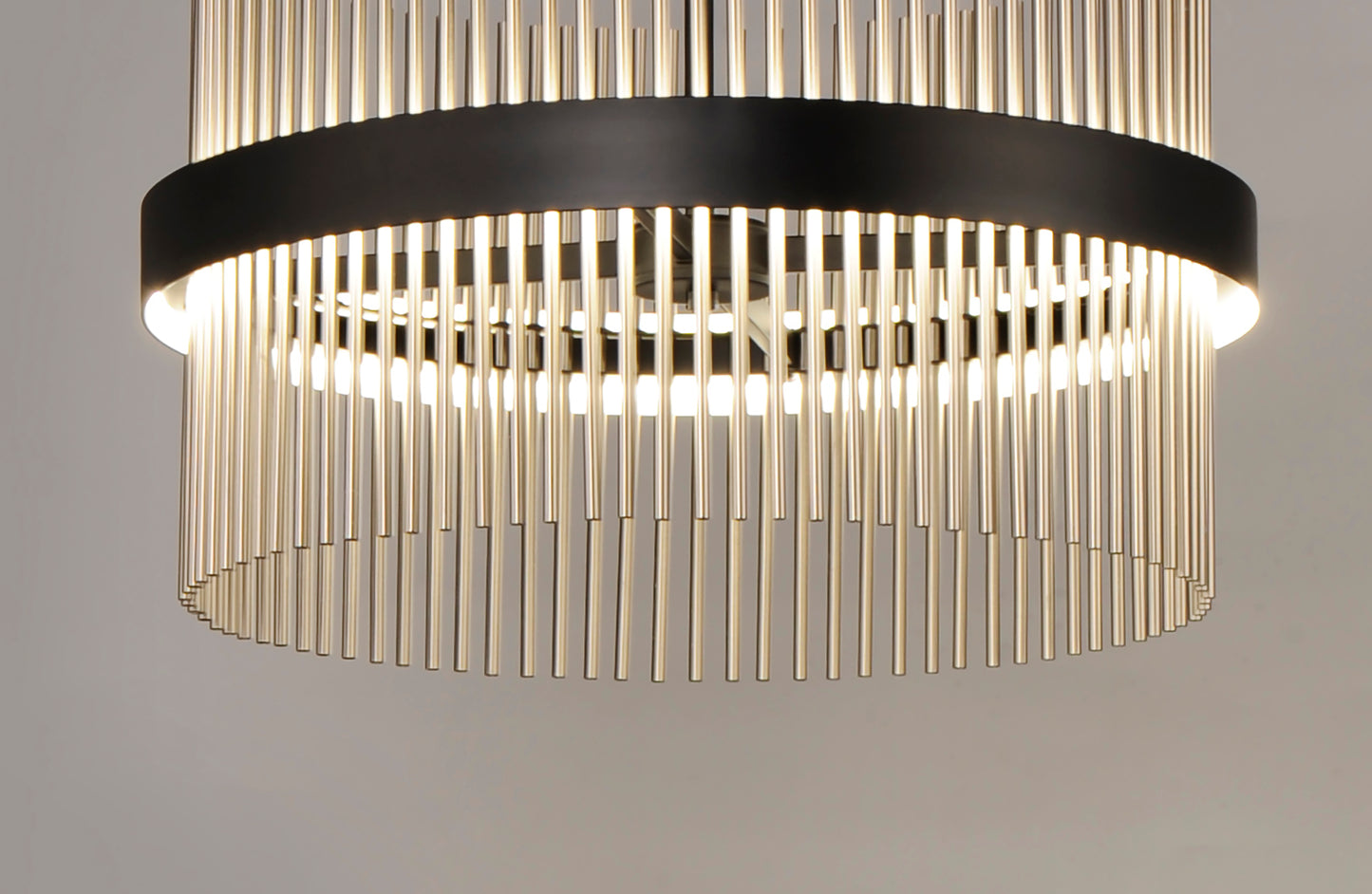 E34205-BKSN - Chimes WiZ 24" Pendant - Black / Satin Nickel