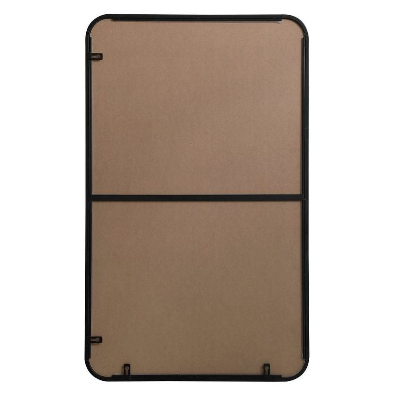 MR802236BK Evermore 22" x 36" Metal Framed Rectangular Mirror in Black