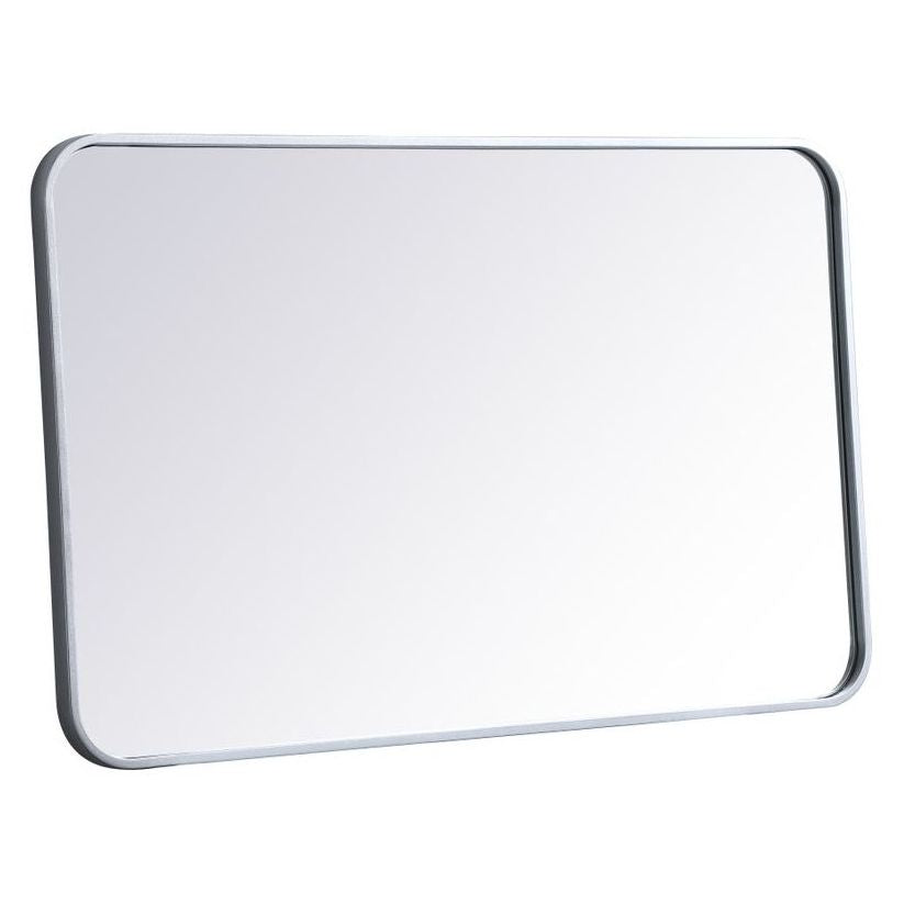 MR802236S Evermore 22" x 36" Metal Framed Rectangular Mirror in Silver