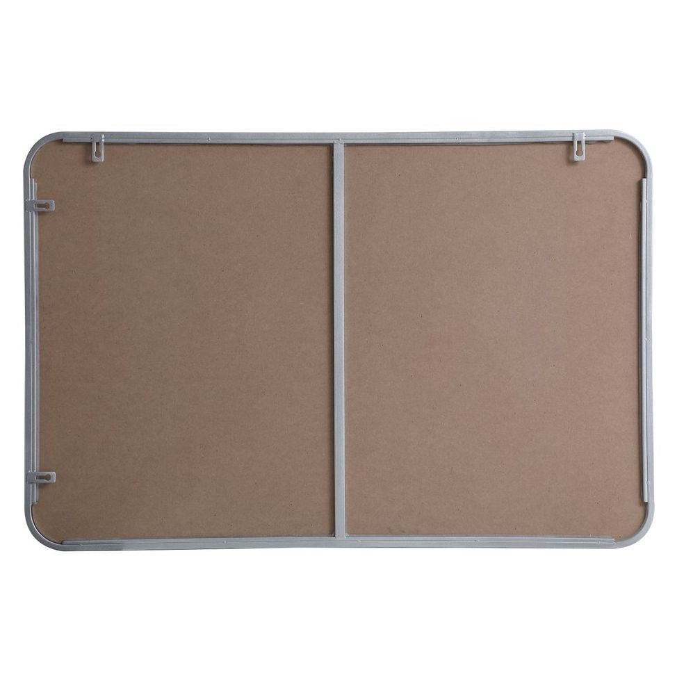 MR802436S Evermore 24" x 36" Metal Framed Rectangular Mirror in Silver