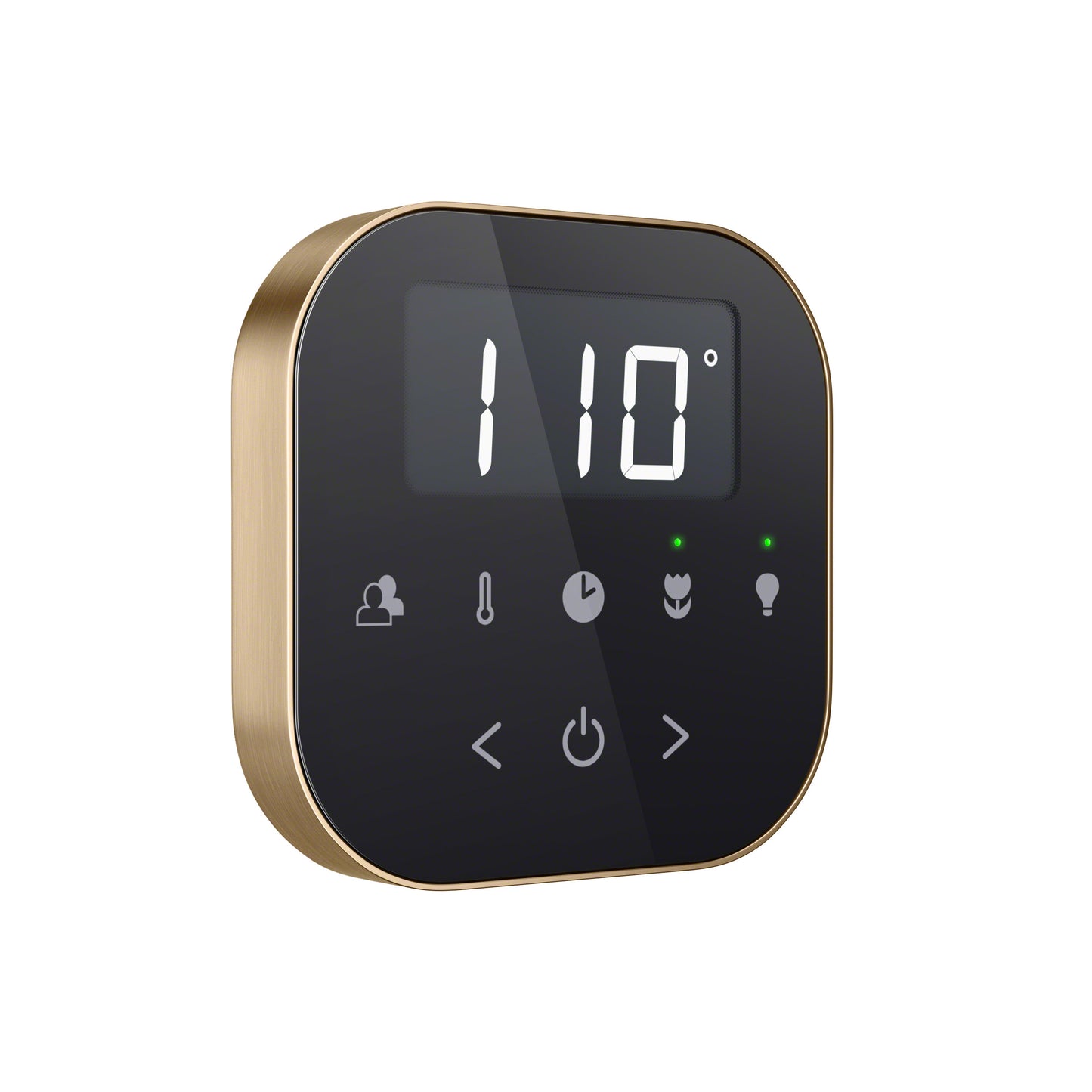 AirTempo Steam Shower Control in Black with Brushed Bronze Bezel