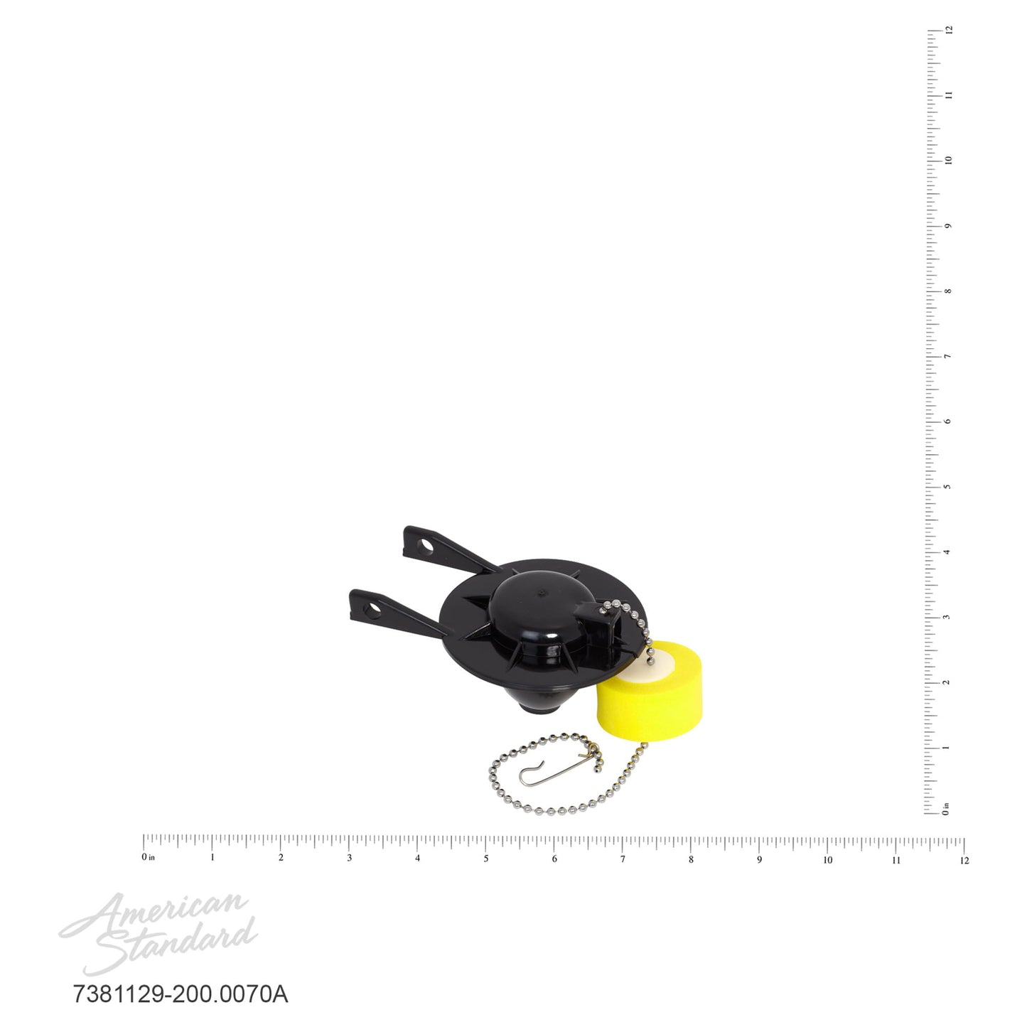 7381129-200.0070A - Flapper and Chain with Float for 2-Inch Flush Valves