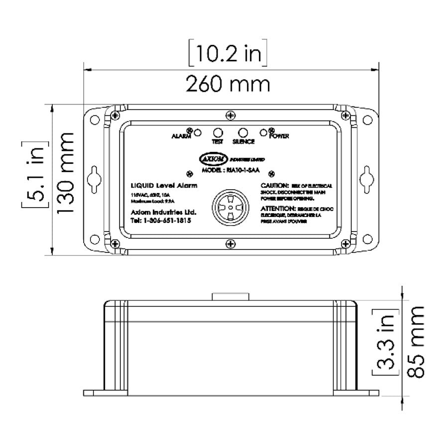 RIA10-1SAA - SF/MF Series System Feeder Low Level Alarm Panel