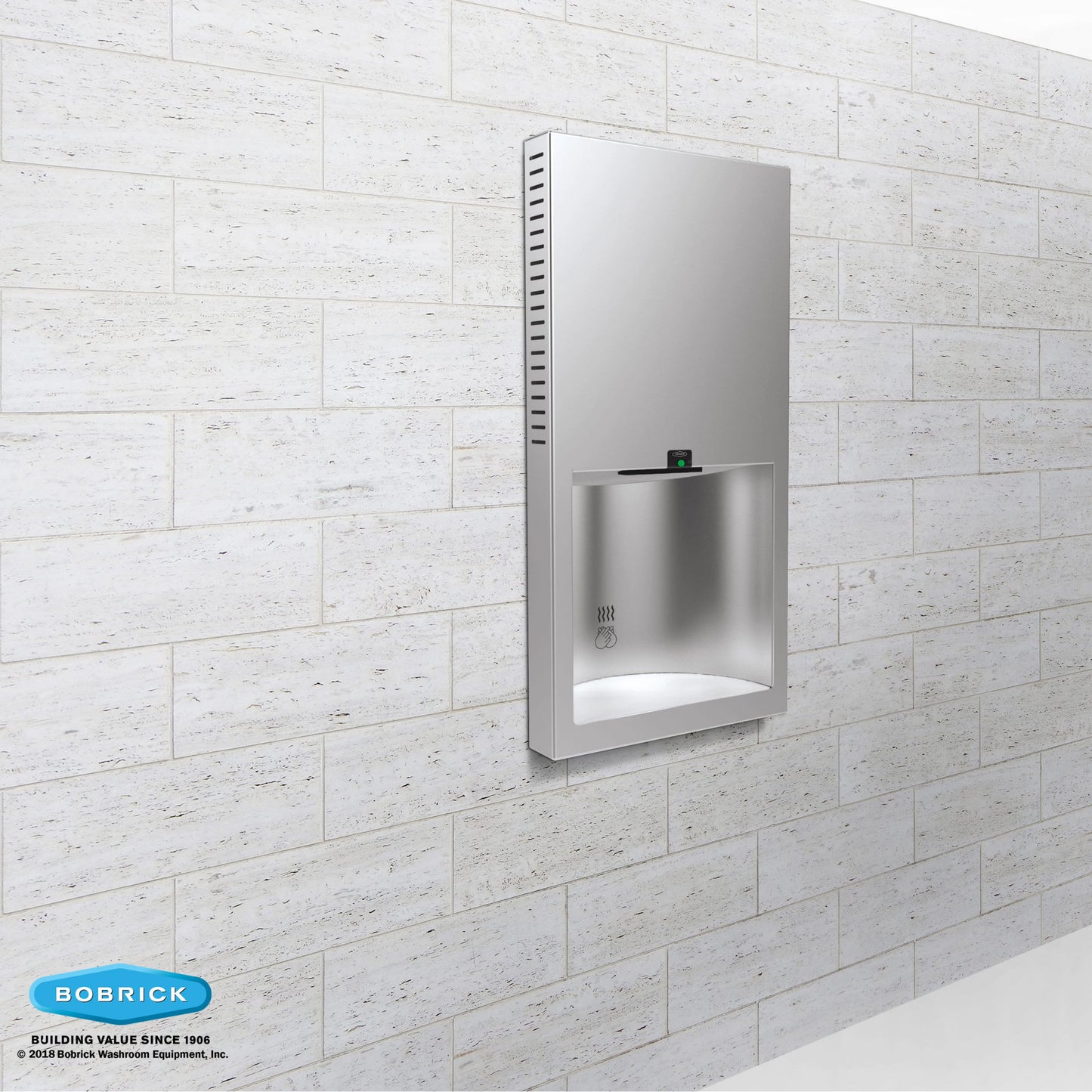 Bobrick 3725 115v - TrimLine Recessed Automatic Hand Dryer 115V in Satin Stainless Steel