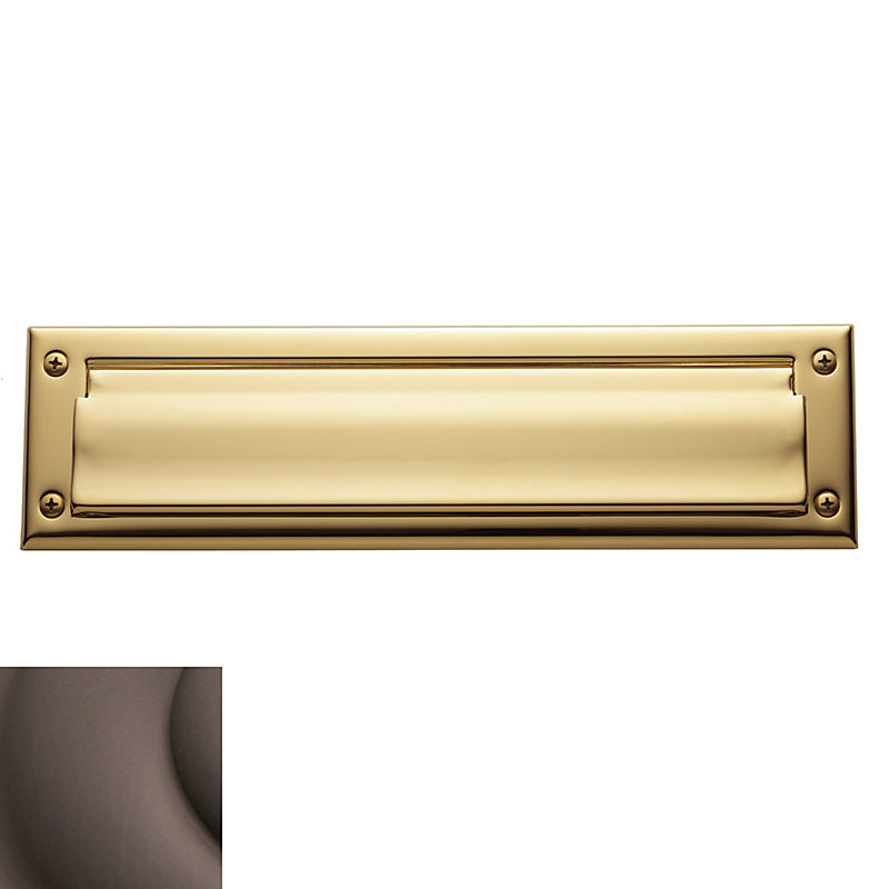 Baldwin 0014 - 13" x 3-5/8" Letter Box Plate with Interior Plate