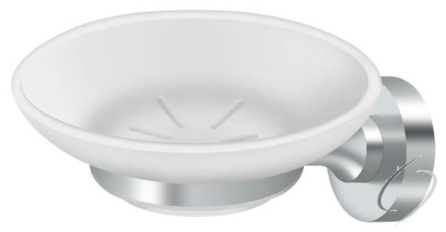 BBN2012-26 Soap Holder with Glass; BBN Series; Bright Chrome Finish