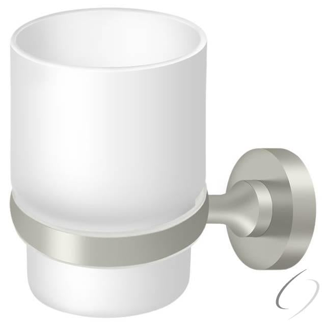 BBN2014-15 Tooth Brush Holder with Glass; BBN Series; Satin Nickel Finish