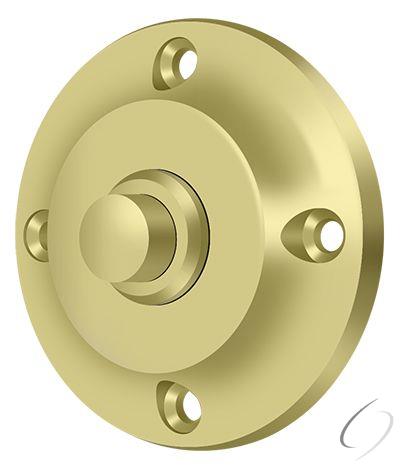 BBR213U3 Bell Button; Round Contemporary; Bright Brass Finish