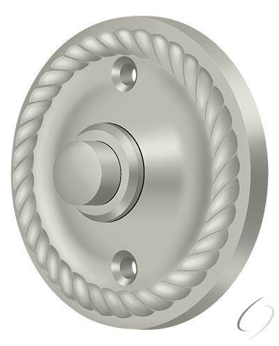 BBRR213U15 Bell Button; Round Rope; Satin Nickel Finish