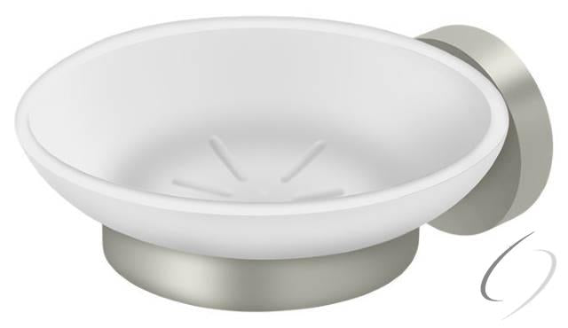 BBS2012-15 Soap Holder with Glass BBS Series; Satin Nickel Finish
